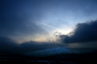 Last Light Beneath the Vapour Trails
